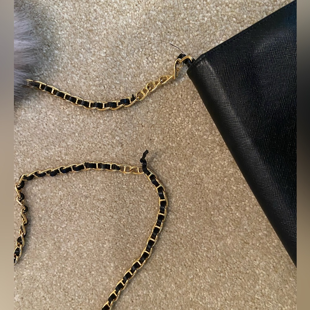 Prada Black Saffiano wallet on chain crossbody - Picture 10 of 10